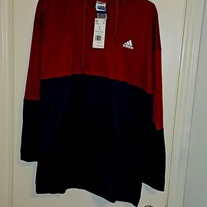 Adidas Legend Ink Multi-sport Hooded Sweatshirt Blue/Mauve GD9027 Size L - NWT